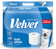 Velvet toalett papír soft whie 3 rtg 100% cell 18,3 4 tek /csom P4200139