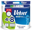 Velvet toalett papír white eco roll 3rtg 100% cell 36,6 m 4 tek /csom P4200080
