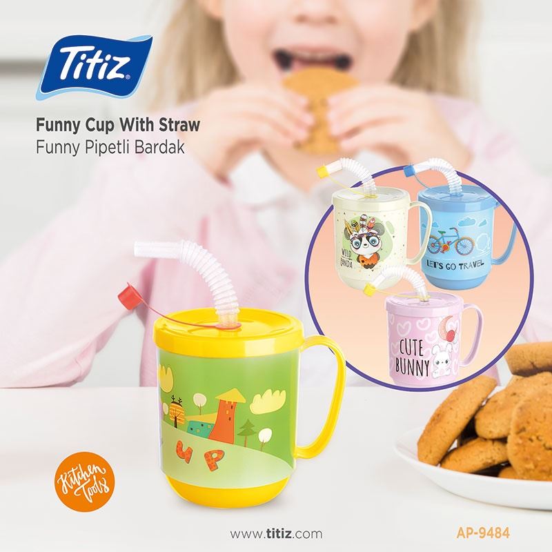 Gyerek Szívószálas Pohár 350Ml - H&H Home