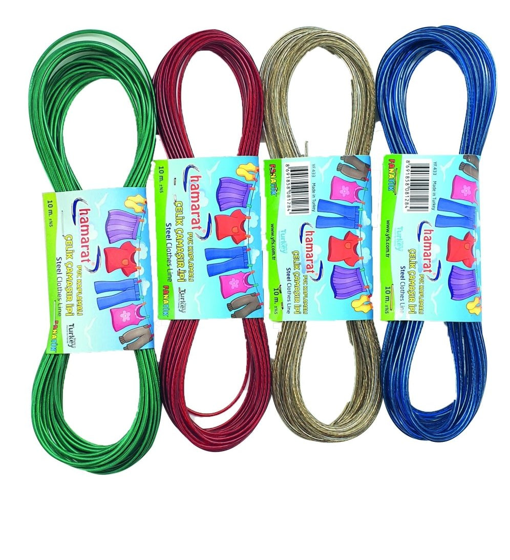 Fém Ruhaszárító Kötlél 10M YF433 - H&H Home