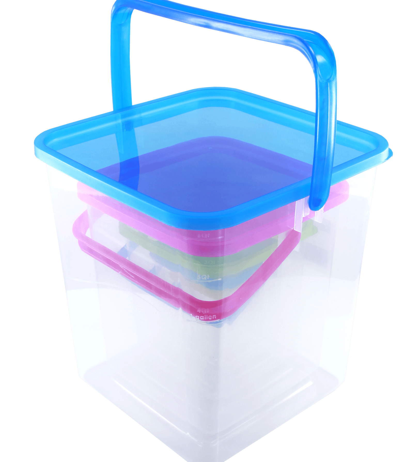 Négyzet Alaku Ételhordó 4db szett (180ml, 500ml, 1.3L, 3L, 6L) COZKORS - H&H Home