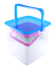 Négyzet Alaku Ételhordó 4db szett (180ml, 500ml, 1.3L, 3L, 6L) COZKORS - H&H Home